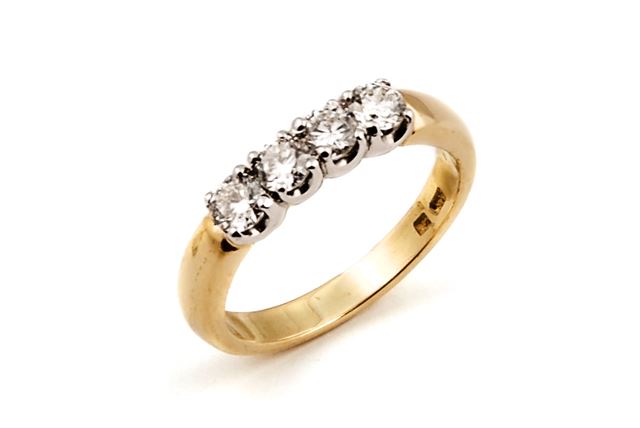 4 Stone Diamond Eternity Ring