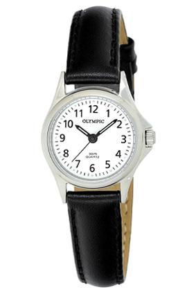 Olympic Ladies Stainless Steel, leather strap    *42810