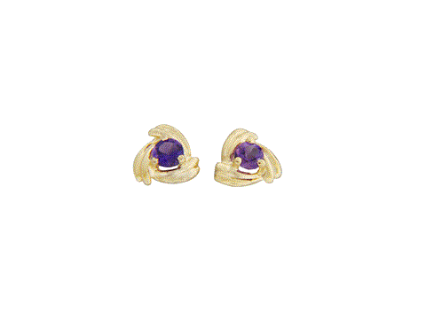 Earrings Gold Ruby