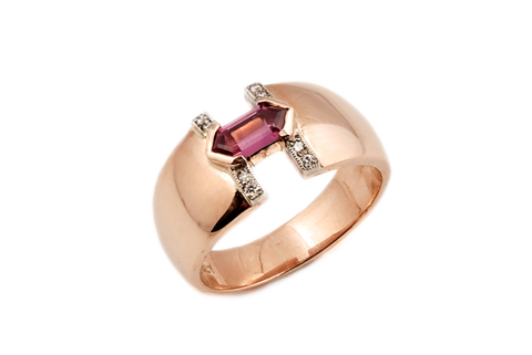 Rhodolite Garnet & Diamond