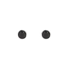 Black CZ Stud Earrings *8267